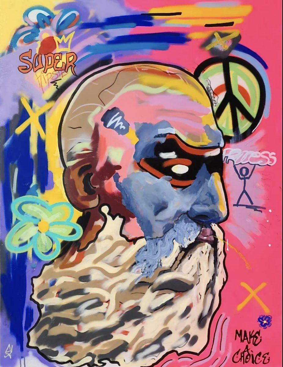 LYX, l'artiste peintre de tableaux street art sur le bassin d'Arcachon